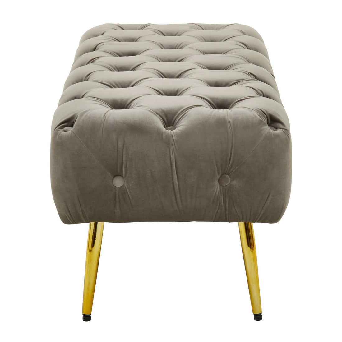 Tamra Mink Velvet Bench with Gold Legs - Image 3