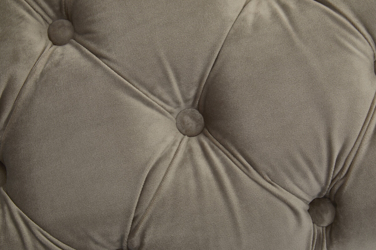 Tamra Mink Velvet Bench with Gold Legs