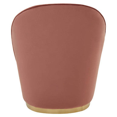 Kids Tamra Dusty Pink Velvet Gold Base Chair