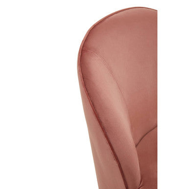 Kids Tamra Dusty Pink Velvet Gold Base Chair