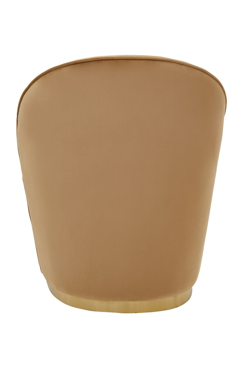 Tamra Beige Velvet Gold Base Chair