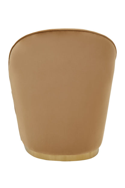 Tamra Beige Velvet Gold Base Chair