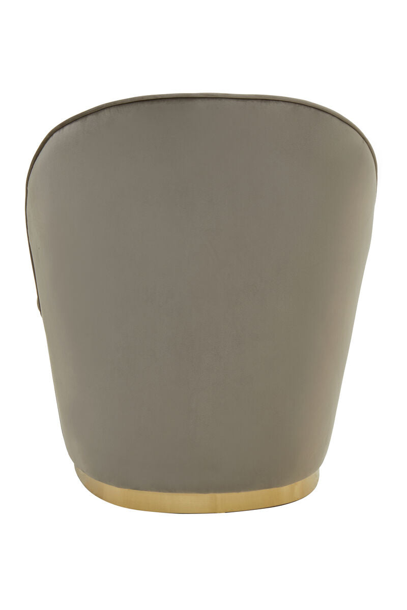Tamra Mink Velvet Gold Base Chair - Image 3
