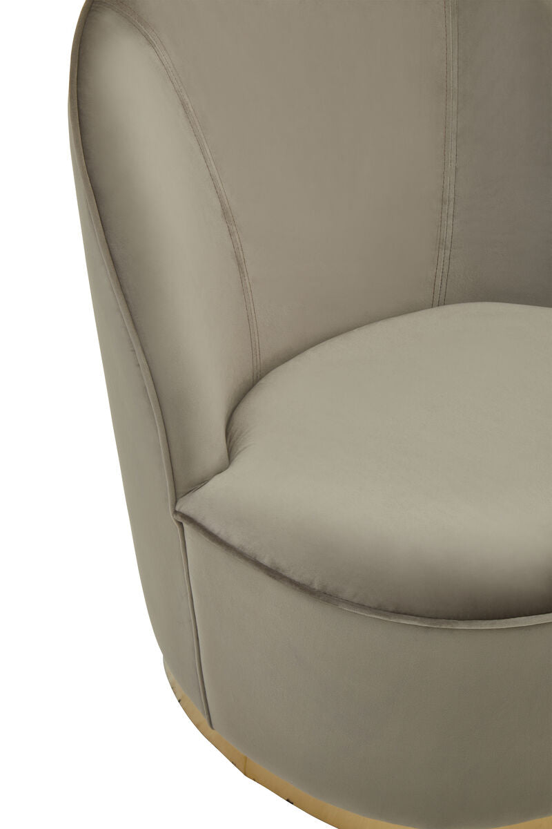 Tamra Mink Velvet Gold Base Chair