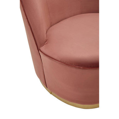Tamra Dusty Pink Velvet Gold Base Chair