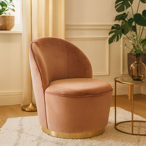 Tamra Dusty Pink Velvet Tub Chair