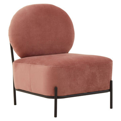 Haya Dusky Rose Velvet Chair