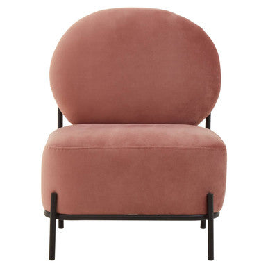 Haya Dusky Rose Velvet Chair