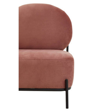 Haya Dusky Rose Velvet Chair - Image 5