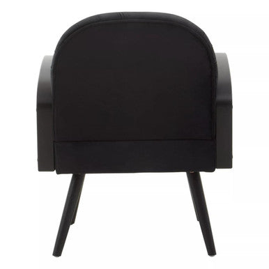 Hala Black Velvet Armchair