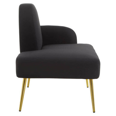Heather Black Right Hand Chaise Loungue