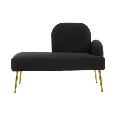 Heather Black Right Hand Chaise Loungue