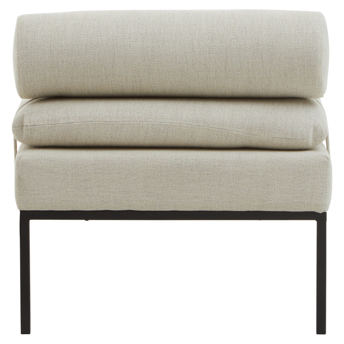 Harley Natural Linen Textured Iron Frame Day Bed - Image 3