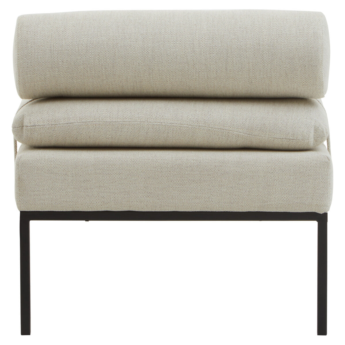 Harley Natural Linen Textured Iron Frame Day Bed - Image 3