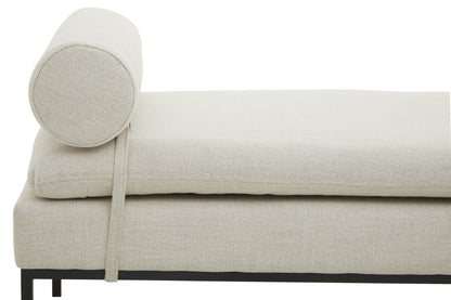 Harley Natural Linen Textured Iron Frame Day Bed - Image 10