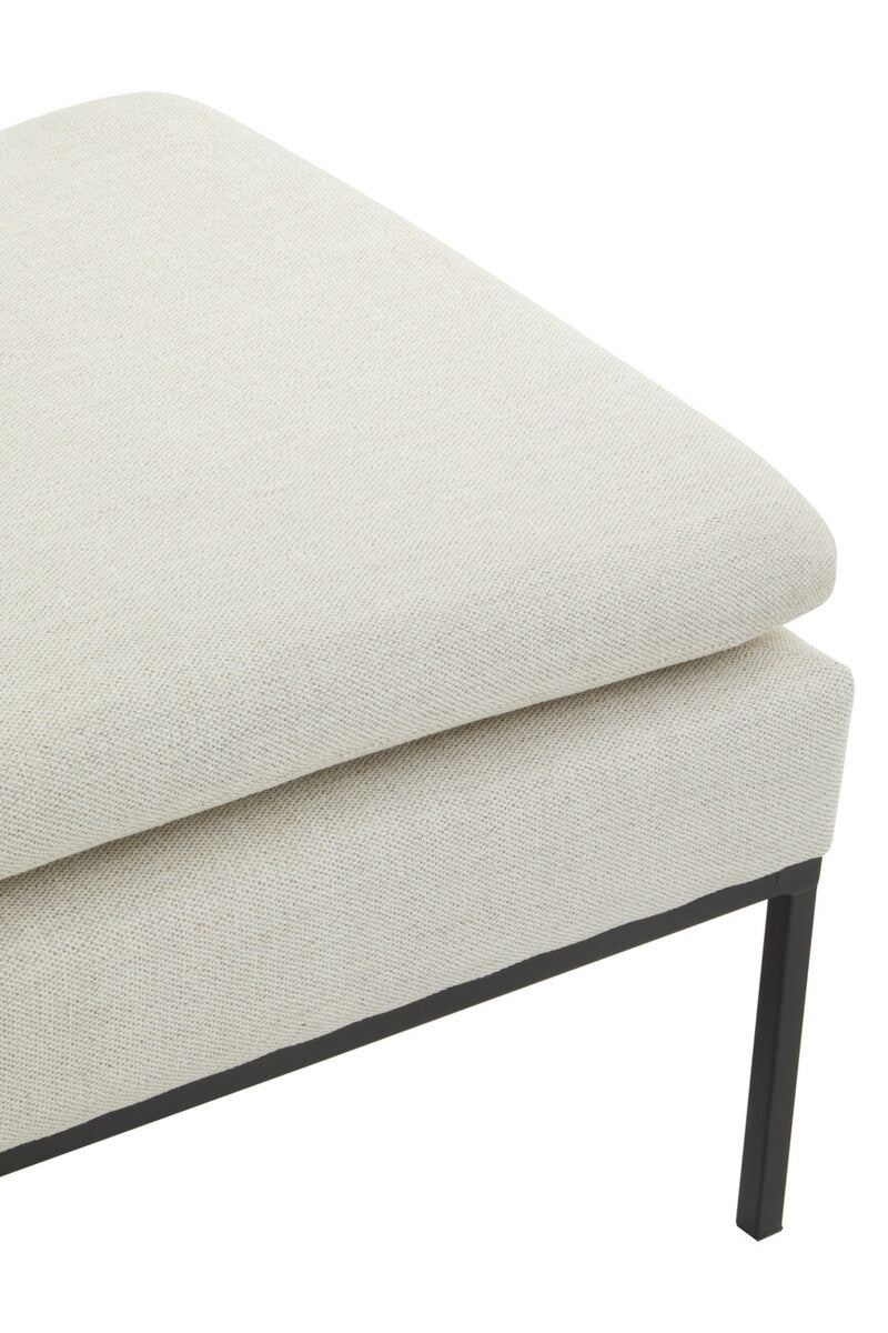 Harley Natural Linen Textured Iron Frame Day Bed - Image 11