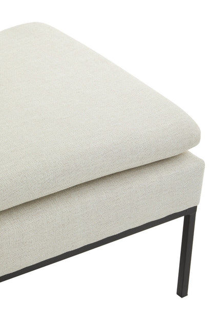 Harley Natural Linen Textured Iron Frame Day Bed - Image 11