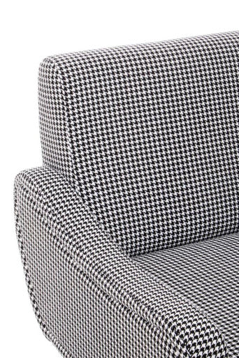 Holli Black And White Houndstooth Pattern Armchair
