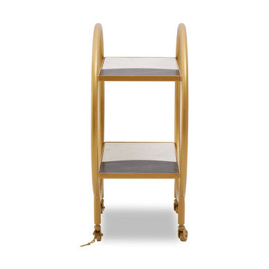 Vizzini Brass Finished 2 Tier Unit