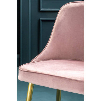 Demi Dusky Pink Velvet Dining Chair - Image 7