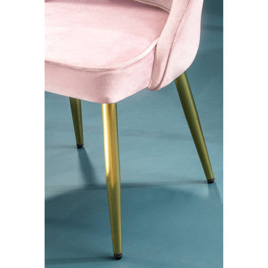 Demi Dusky Pink Velvet Dining Chair - Image 8