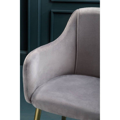 Darcy Grey Velvet Dining Chair - Image 8