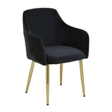 Darcy Black Velvet Dining Chair