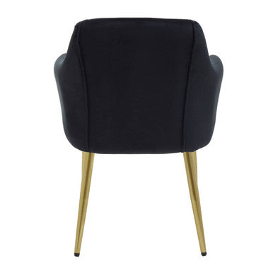 Darcy Black Velvet Dining Chair - Image 5