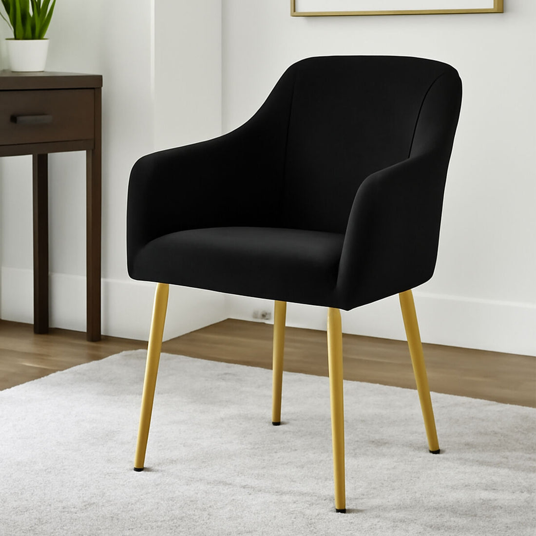 Darcy Black Velvet Dining Chair