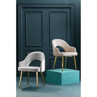Dani Stone Velvet Dining Chair