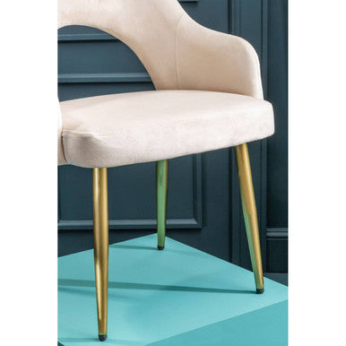 Dani Stone Velvet Dining Chair - Image 6