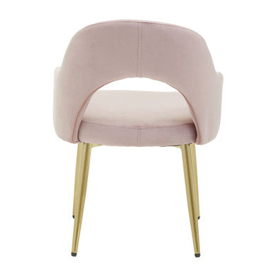 Dani Dusky Pink Velvet Dining Chair - Image 7