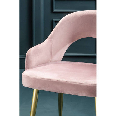Dani Dusky Pink Velvet Dining Chair