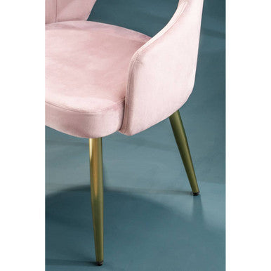 Dani Dusky Pink Velvet Dining Chair - Image 9
