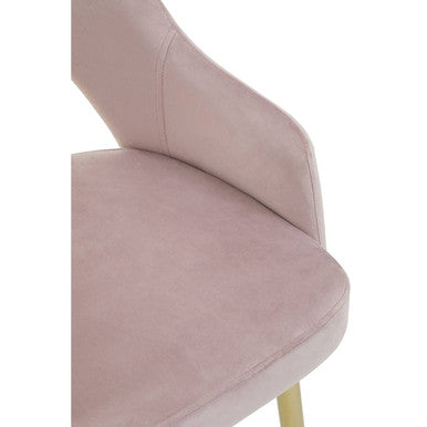 Dani Dusky Pink Velvet Dining Chair - Image 11