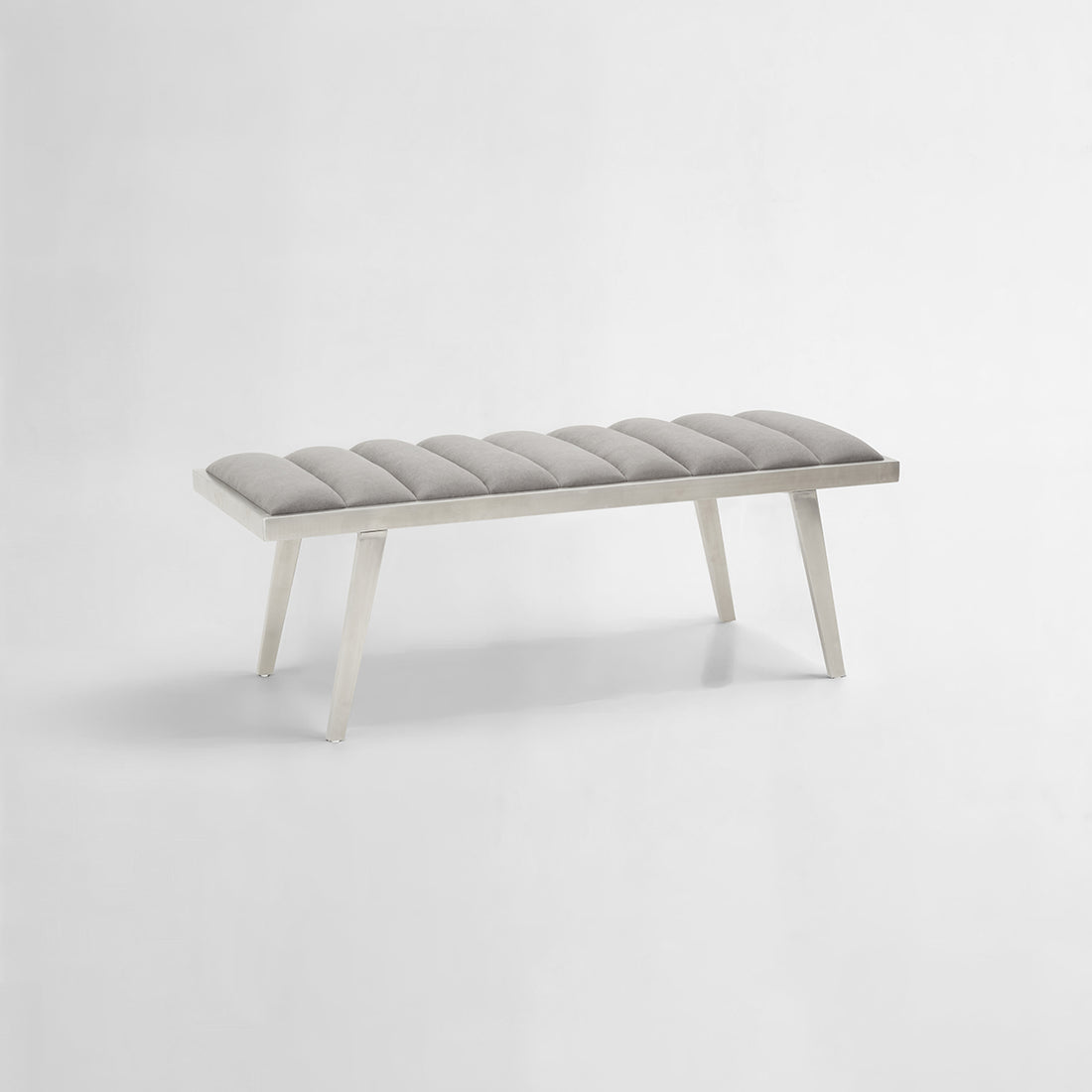 Gilden Grey Bench With Splayed Legs