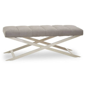 Gilden Grey Bench With Cross Base