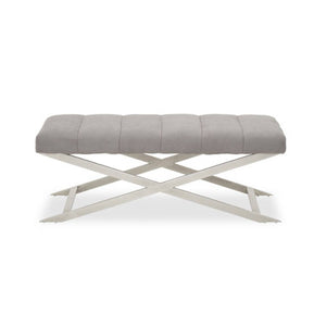 Gilden Grey Bench With Cross Base