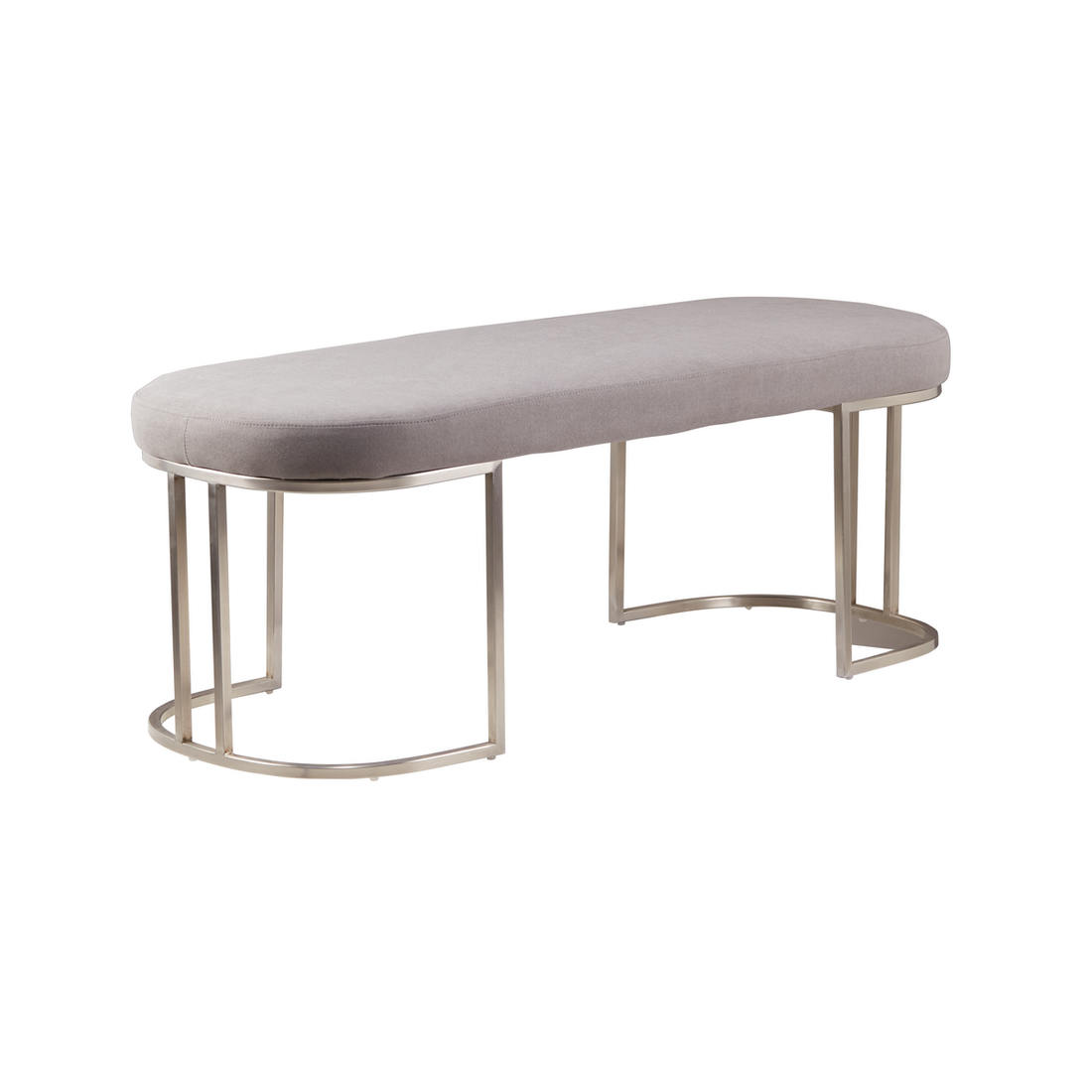 Gilden Grey Bench With Curved Base