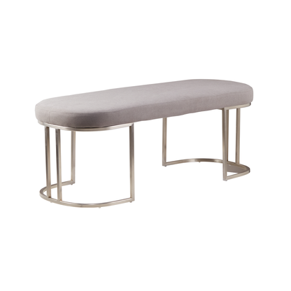 Gilden Grey Bench With Curved Base