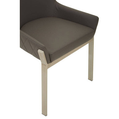 Gilden Grey Faux Leather Dining Chair
