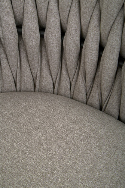 Gilden Grey Dining Chair With Woven Back