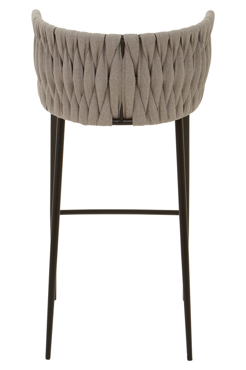 Gilden Grey Bar Chair With Woven Back - Image 4