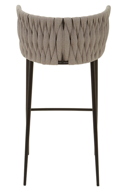Gilden Grey Bar Chair With Woven Back - Image 4