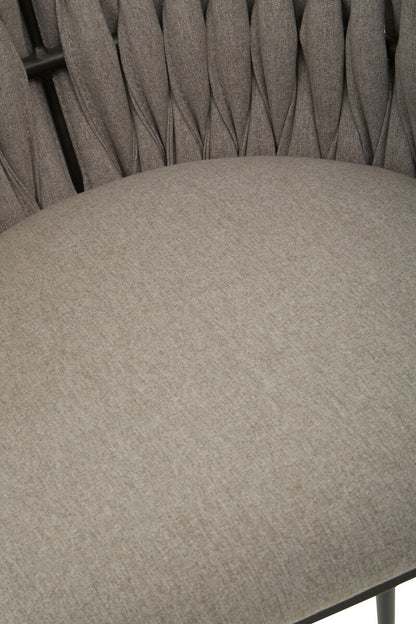 Gilden Grey Bar Chair With Woven Back - Image 9