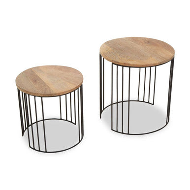Nandri Set Of 2 Mango Wood Side Tables