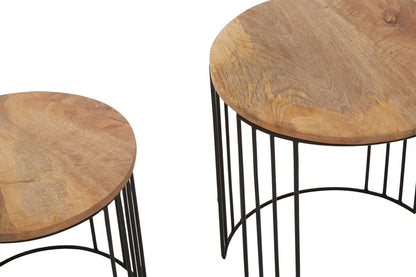 Nandri Set Of 2 Mango Wood Side Tables