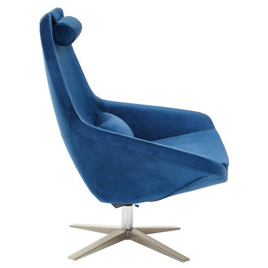 Kalo Navy Velvet Armchair