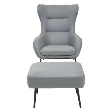 Kaiko Grey Armchair And Footstool