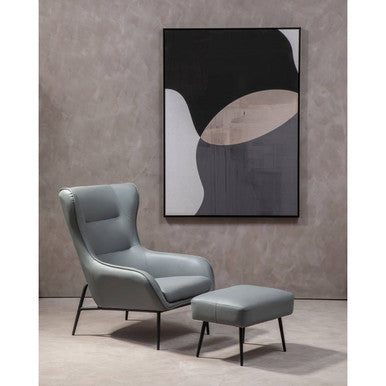Kaiko Grey Armchair And Footstool